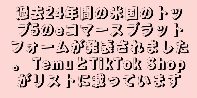 過去24年間の米国のトップ5のeコマースプラットフォームが発表されました。 TemuとTikTok Shopがリストに載っています