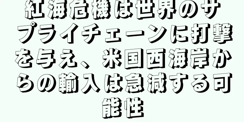 紅海危機は世界のサプライチェーンに打撃を与え、米国西海岸からの輸入は急減する可能性