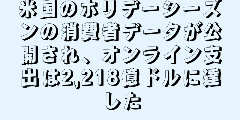 米国のホリデーシーズンの消費者データが公開され、オンライン支出は2,218億ドルに達した
