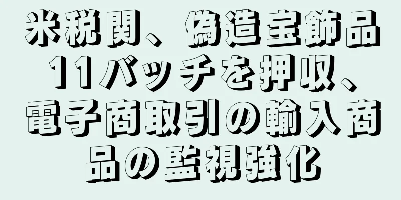 米税関、偽造宝飾品11バッチを押収、電子商取引の輸入商品の監視強化
