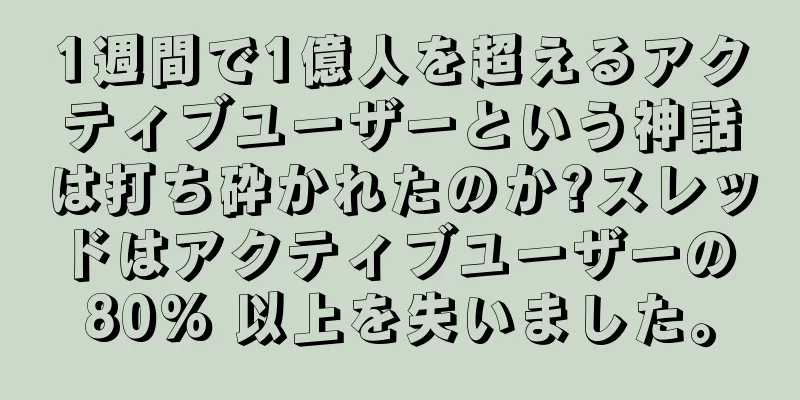 1週間で1億人を超えるアクティブユーザーという神話は打ち砕かれたのか?スレッドはアクティブユーザーの 80% 以上を失いました。
