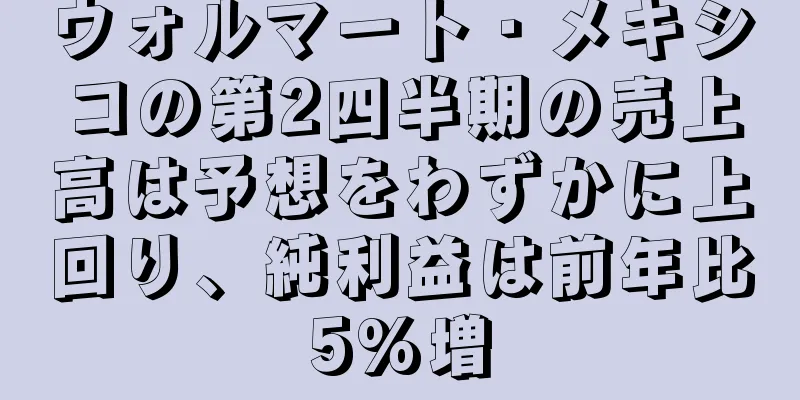 ウォルマート・メキシコの第2四半期の売上高は予想をわずかに上回り、純利益は前年比5%増