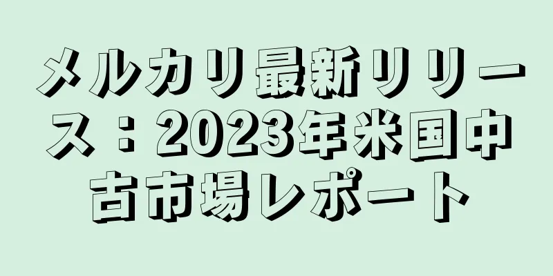 メルカリ最新リリース：2023年米国中古市場レポート