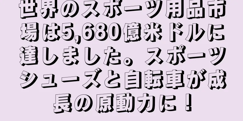 世界のスポーツ用品市場は5,680億米ドルに達しました。スポーツシューズと自転車が成長の原動力に！