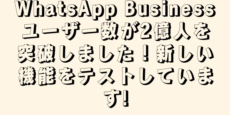 WhatsApp Businessユーザー数が2億人を突破しました！新しい機能をテストしています!
