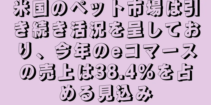 米国のペット市場は引き続き活況を呈しており、今年のeコマースの売上は38.4%を占める見込み