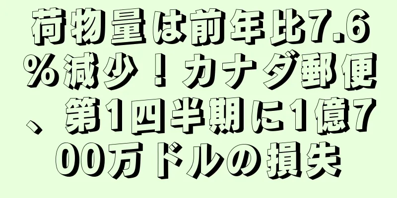 荷物量は前年比7.6％減少！カナダ郵便、第1四半期に1億700万ドルの損失