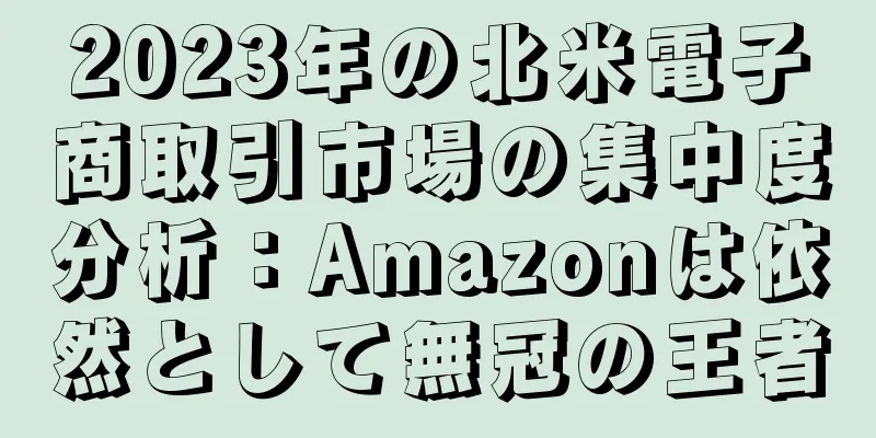 2023年の北米電子商取引市場の集中度分析：Amazonは依然として無冠の王者