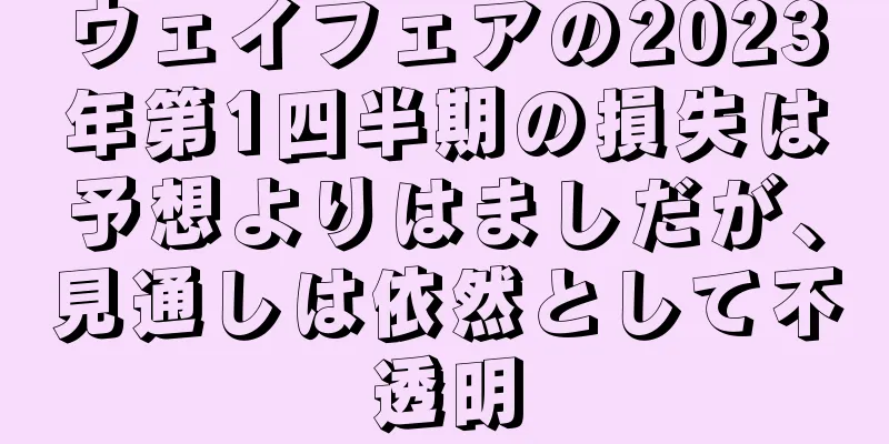 ウェイフェアの2023年第1四半期の損失は予想よりはましだが、見通しは依然として不透明