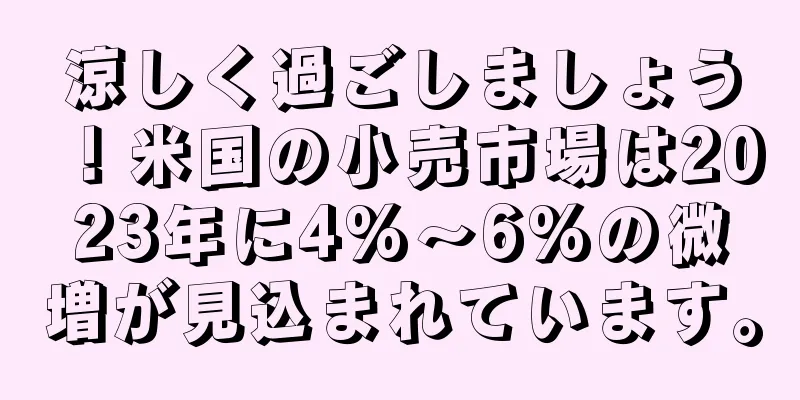 涼しく過ごしましょう！米国の小売市場は2023年に4%～6%の微増が見込まれています。