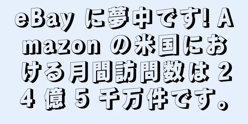 eBay に夢中です! Amazon の米国における月間訪問数は 24 億 5 千万件です。