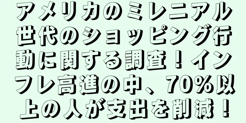 アメリカのミレニアル世代のショッピング行動に関する調査！インフレ高進の中、70%以上の人が支出を削減！