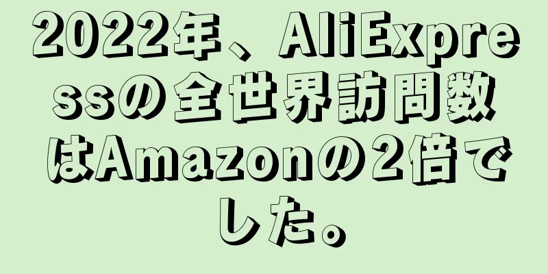 2022年、AliExpressの全世界訪問数はAmazonの2倍でした。