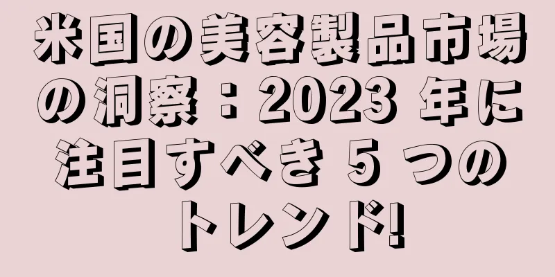 米国の美容製品市場の洞察：2023 年に注目すべき 5 つのトレンド!