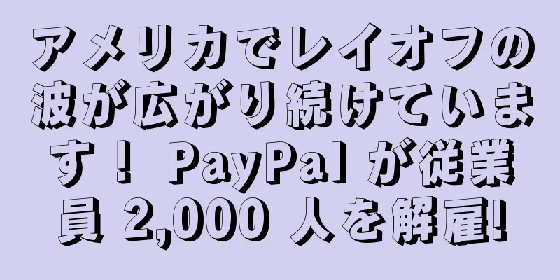 アメリカでレイオフの波が広がり続けています！ PayPal が従業員 2,000 人を解雇!