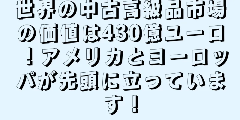 世界の中古高級品市場の価値は430億ユーロ！アメリカとヨーロッパが先頭に立っています！