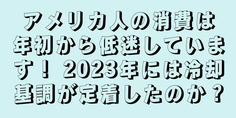 アメリカ人の消費は年初から低迷しています！ 2023年には冷却基調が定着したのか？