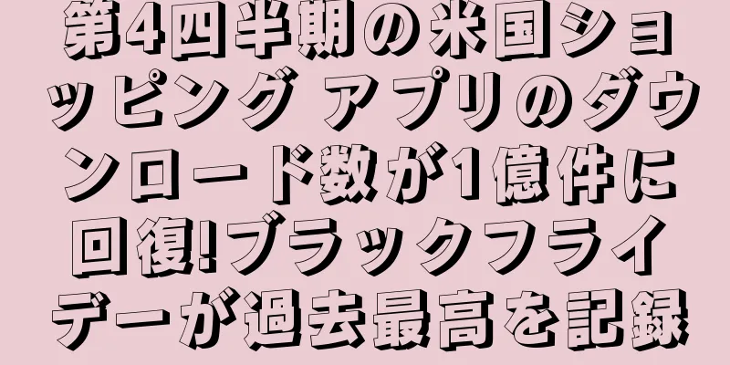 第4四半期の米国ショッピング アプリのダウンロード数が1億件に回復!ブラックフライデーが過去最高を記録