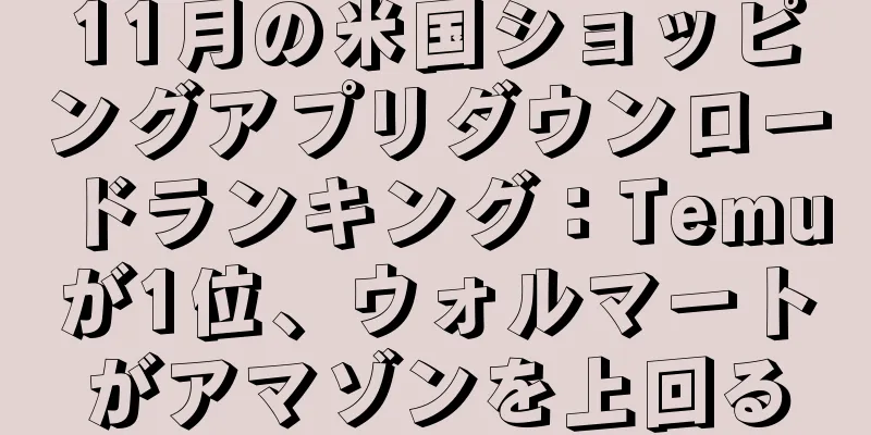 11月の米国ショッピングアプリダウンロードランキング：Temuが1位、ウォルマートがアマゾンを上回る