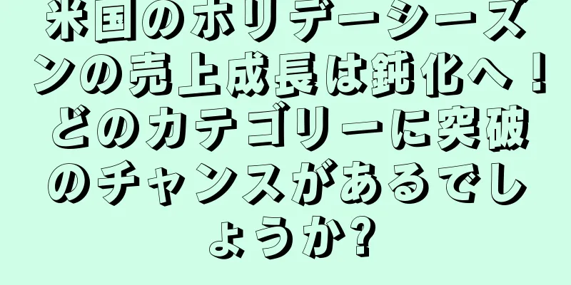 米国のホリデーシーズンの売上成長は鈍化へ！どのカテゴリーに突破のチャンスがあるでしょうか?
