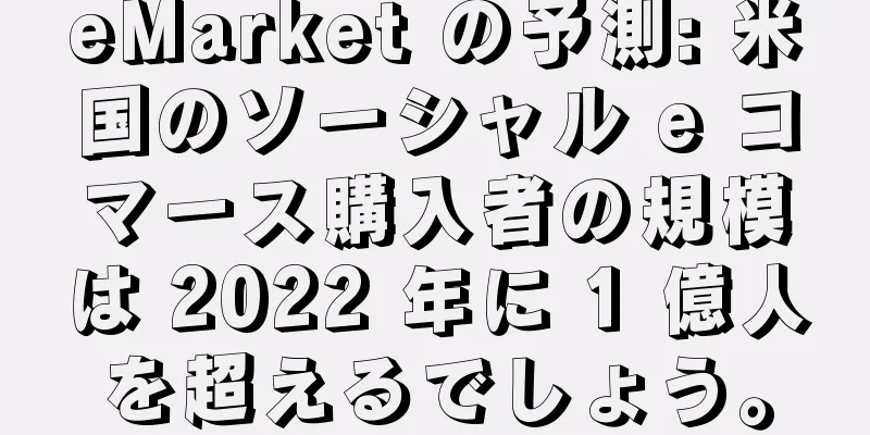 eMarket の予測: 米国のソーシャル e コマース購入者の規模は 2022 年に 1 億人を超えるでしょう。