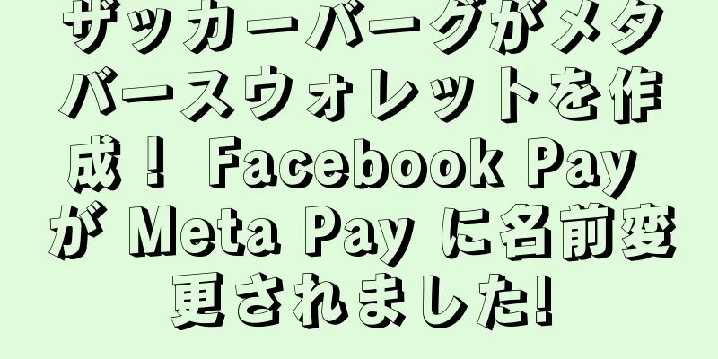 ザッカーバーグがメタバースウォレットを作成！ Facebook Pay が Meta Pay に名前変更されました!
