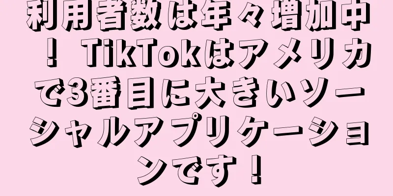 利用者数は年々増加中！ TikTokはアメリカで3番目に大きいソーシャルアプリケーションです！