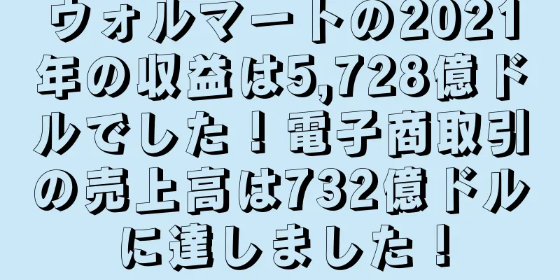 ウォルマートの2021年の収益は5,728億ドルでした！電子商取引の売上高は732億ドルに達しました！
