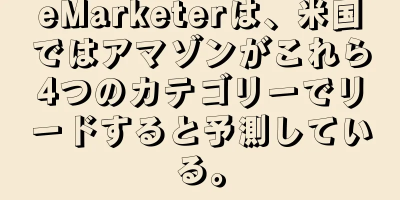 eMarketerは、米国ではアマゾンがこれら4つのカテゴリーでリードすると予測している。