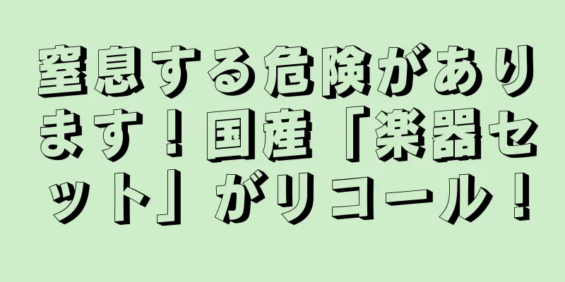 窒息する危険があります！国産「楽器セット」がリコール！