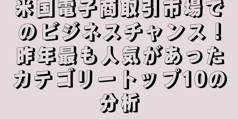 米国電子商取引市場でのビジネスチャンス！昨年最も人気があったカテゴリートップ10の分析