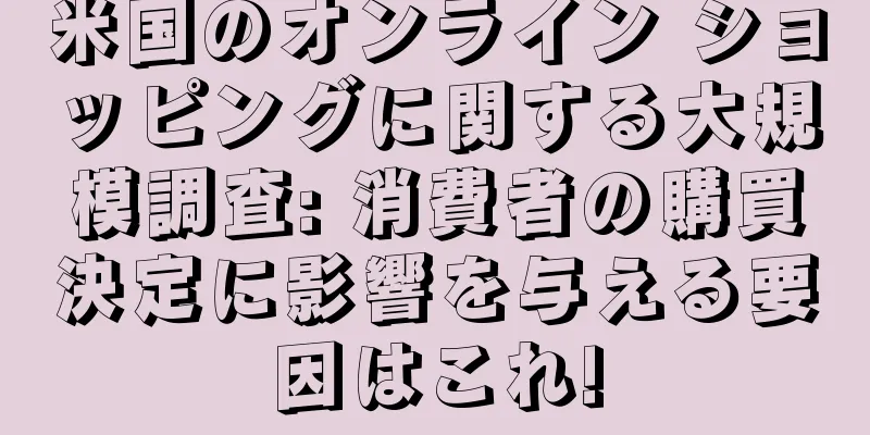 米国のオンライン ショッピングに関する大規模調査: 消費者の購買決定に影響を与える要因はこれ!