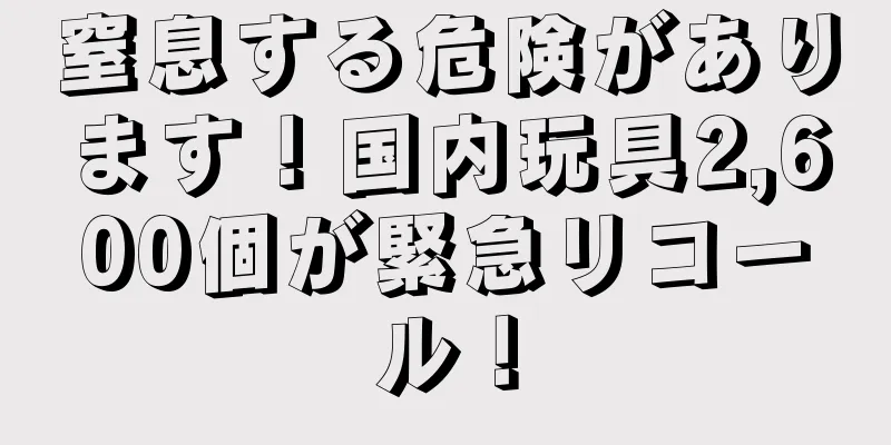 窒息する危険があります！国内玩具2,600個が緊急リコール！