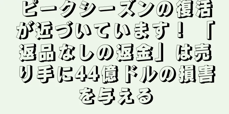 ピークシーズンの復活が近づいています！ 「返品なしの返金」は売り手に44億ドルの損害を与える
