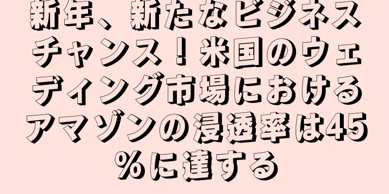 新年、新たなビジネスチャンス！米国のウェディング市場におけるアマゾンの浸透率は45%に達する