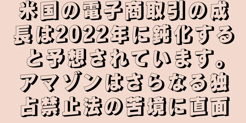 米国の電子商取引の成長は2022年に鈍化すると予想されています。アマゾンはさらなる独占禁止法の苦境に直面