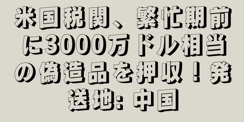 米国税関、繁忙期前に3000万ドル相当の偽造品を押収！発送地: 中国