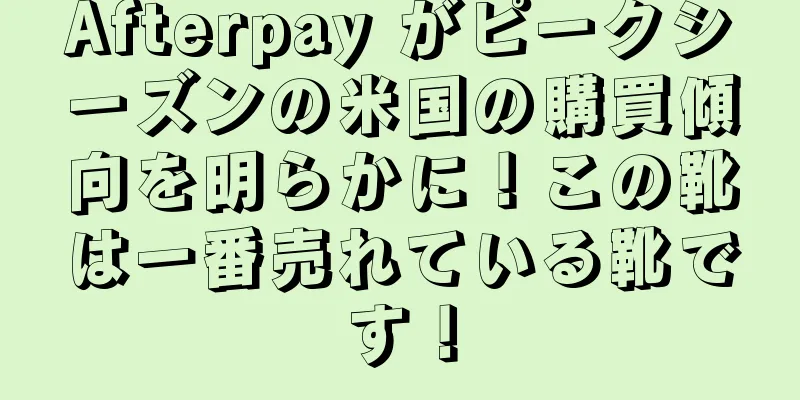 Afterpay がピークシーズンの米国の購買傾向を明らかに！この靴は一番売れている靴です！