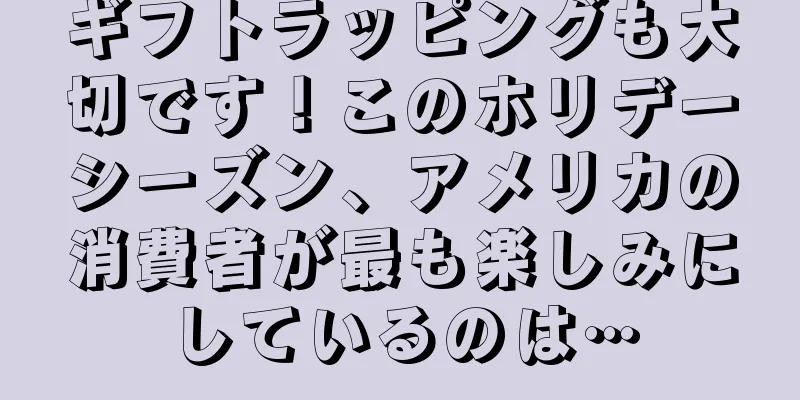ギフトラッピングも大切です！このホリデーシーズン、アメリカの消費者が最も楽しみにしているのは…