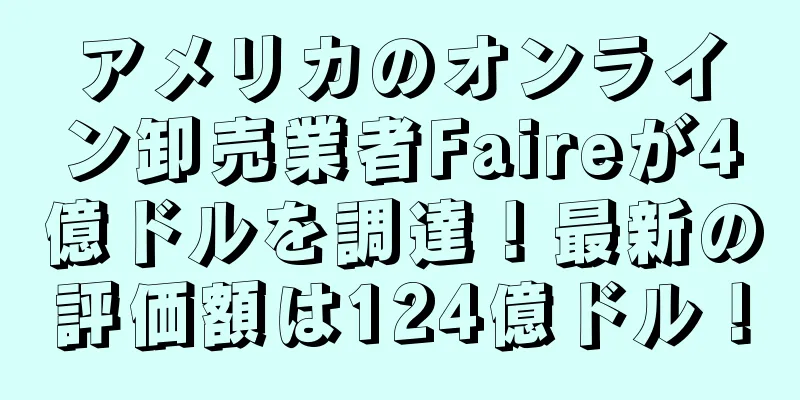 アメリカのオンライン卸売業者Faireが4億ドルを調達！最新の評価額は124億ドル！