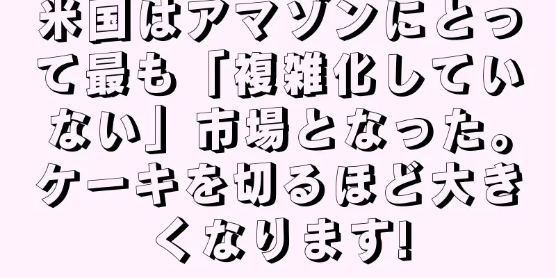 米国はアマゾンにとって最も「複雑化していない」市場となった。ケーキを切るほど大きくなります!