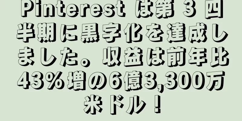 Pinterest は第 3 四半期に黒字化を達成しました。収益は前年比43%増の6億3,300万米ドル！