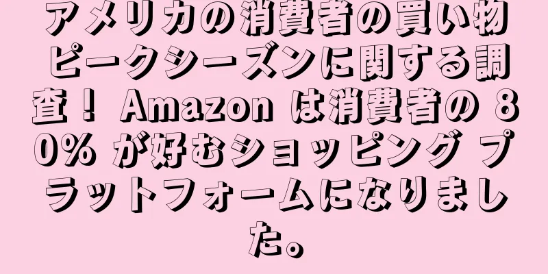 アメリカの消費者の買い物ピークシーズンに関する調査！ Amazon は消費者の 80% が好むショッピング プラットフォームになりました。