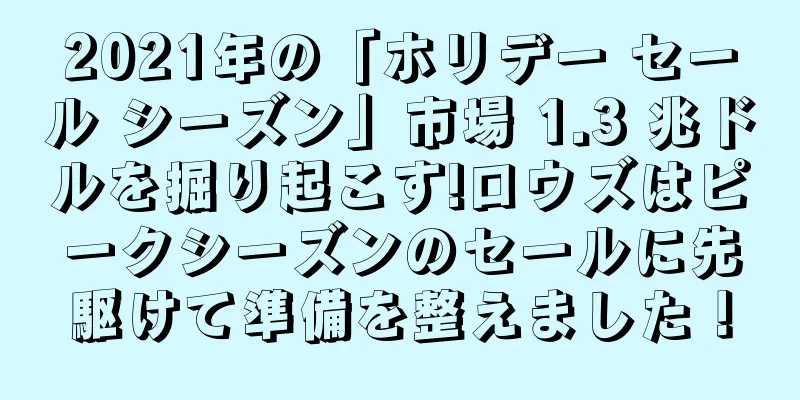 2021年の「ホリデー セール シーズン」市場 1.3 兆ドルを掘り起こす!ロウズはピークシーズンのセールに先駆けて準備を整えました！