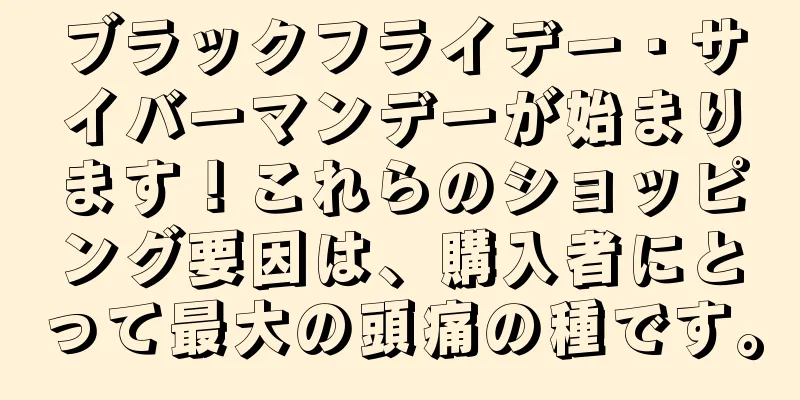 ブラックフライデー・サイバーマンデーが始まります！これらのショッピング要因は、購入者にとって最大の頭痛の種です。