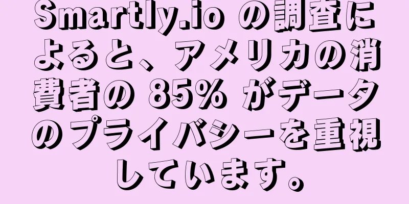 Smartly.io の調査によると、アメリカの消費者の 85% がデータのプライバシーを重視しています。