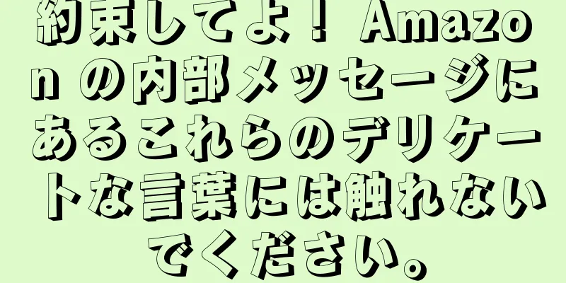 約束してよ！ Amazon の内部メッセージにあるこれらのデリケートな言葉には触れないでください。