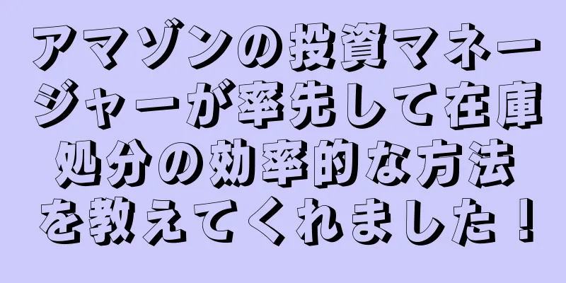 アマゾンの投資マネージャーが率先して在庫処分の効率的な方法を教えてくれました！