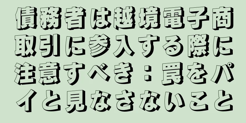債務者は越境電子商取引に参入する際に注意すべき：罠をパイと見なさないこと