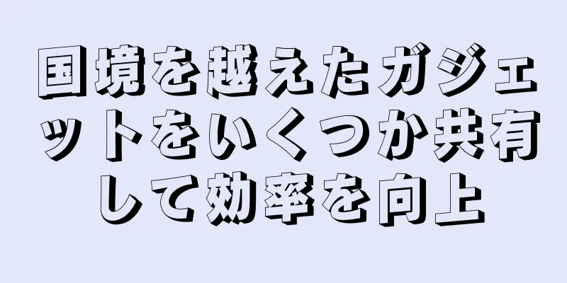 国境を越えたガジェットをいくつか共有して効率を向上